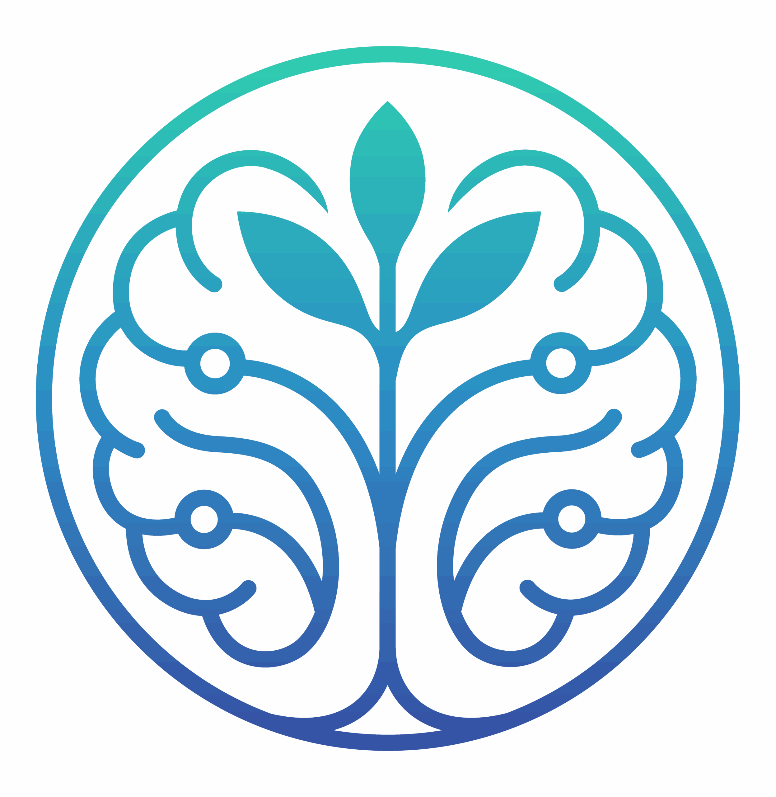 Logo describing a brain with gradient colors